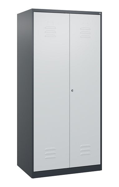 C+P Umkleidespind Classic PLUS SW, 2 Abteile, 1700x800x500mm, 7016/7035, Zylinderschloss, 0800027-22 S10024