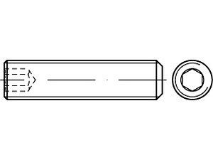 Gewindestifte DIN 913 A 4 M 12 x 55 VE=S (25 Stück)