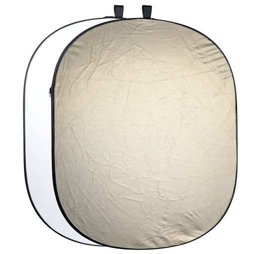 Walimex 2in1 Faltreflektor wavygold/weiß, 145x200cm, 1016264