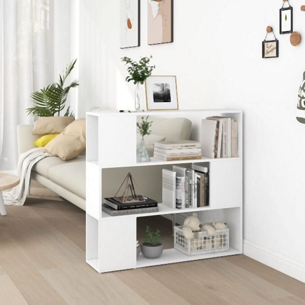 vidaXL Bücherregal Raumteiler Weiß 100x24x94 cm, 809179