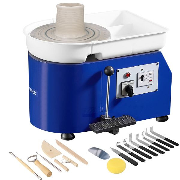 VEVOR Töpferscheibe Keramik Rad Maschine 350 W, Elektrische Töpferscheibe Maschine 28 cm 300 U/min Töpferscheibenmaschine, XSLPJSDJTLS354E9IV2