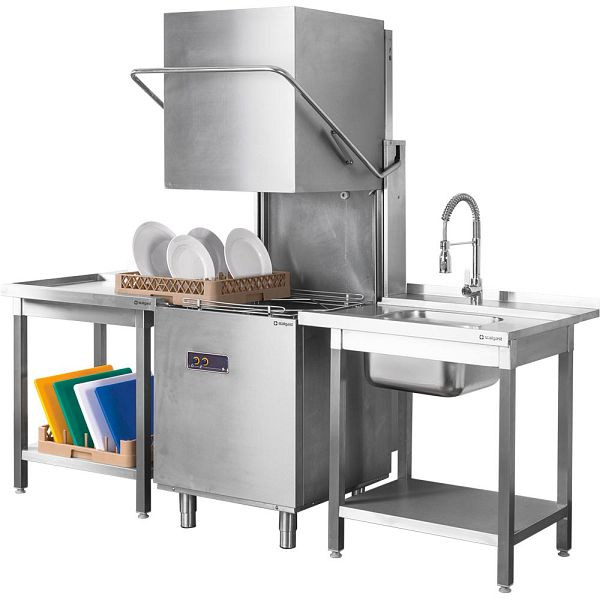 Stalgast Haubenspülmaschine DigitalPower inkl. Klarspülmittel-, Reinigerdosier-, Klarspül- und Ablaufpumpe, 400V, 10 kW, HA233