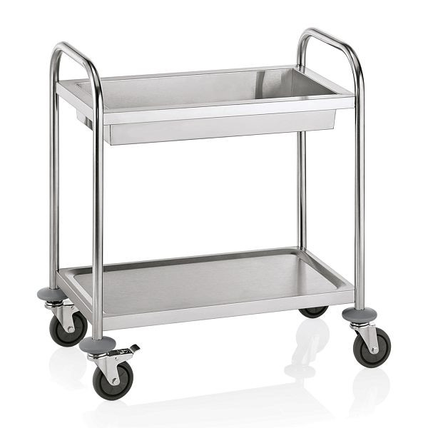 WAS Servierwagen mit Wanne, 71 x 41 x 84 cm, Edelstahl, 1950006