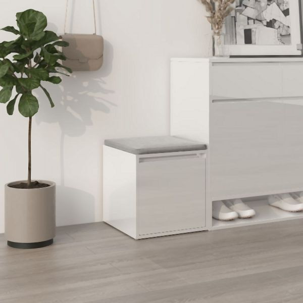 vidaXL Schubladenbox Hochglanz-Weiß 40,5x40x40 cm Holzwerkstoff, 808780