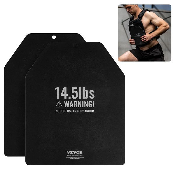 VEVOR Gewichtswestenplatten Krafttraining Lauftraining, 2x6,58kg Gewichtsplatten, schwarz, BXGBPBSP145LFBXJ5V0