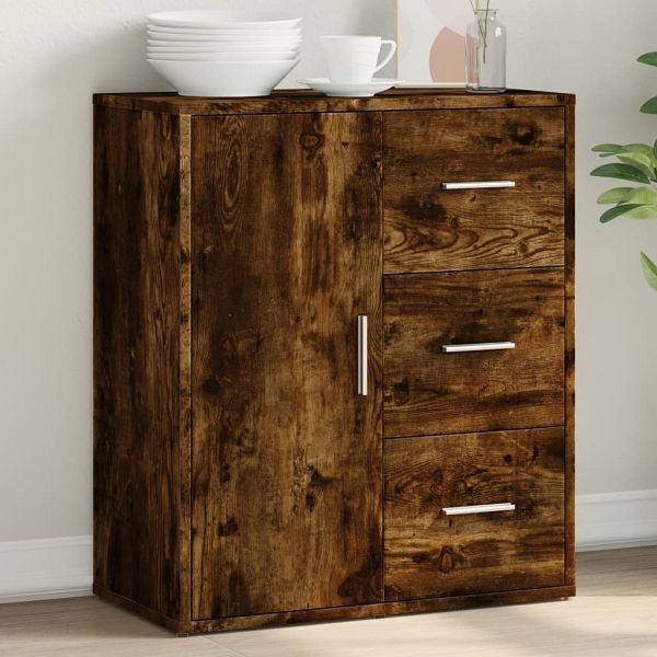 vidaXL Sideboard Räuchereiche 60x31x70 cm Holzwerkstoff, 840475