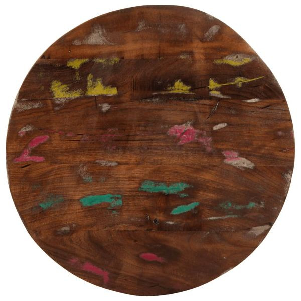 vidaXL Tischplatte Ø 70x3,8 cm Rund Altholz Massiv, 370041