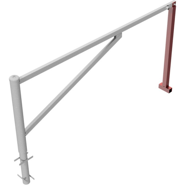 Stein HGS Drehschranke, 2500 mm / ohne Farbe, Dreikantschloss nach DIN 3223, inkl. Dreikantschlüssel, zum Einbetonieren, 413.250f