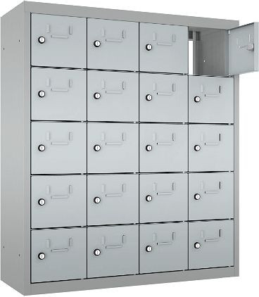 Eurobox Schließfach/Kantinenschrank, hängend mit Durchgang, 4 Abteile, 20 Fächer, 0906-025405