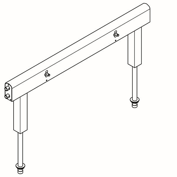KWC Armatureneinheit, Edelstahl, doppelreihig, 4 Waschplätze, 1400 mm, Wasserans Seite, 2030072617