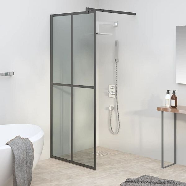 vidaXL Duschwand für Walk-in Dusche 90x195 cm Dunkles Sicherheitsglas, 151885