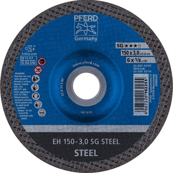 Pferd Trennscheibe EH 150-3,0 SG STEEL, VE: 25 Stück, 61323122