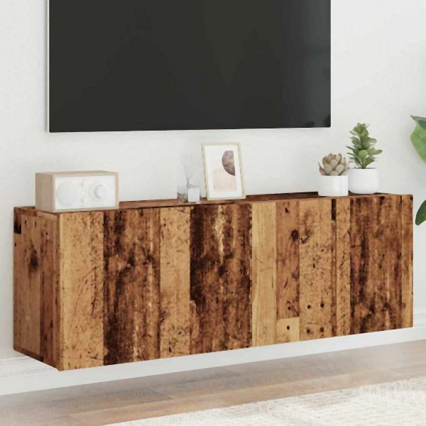 vidaXL TV-Wandschränke 2 Stk. Altholz-Optik 60x30x41 cm, 857663