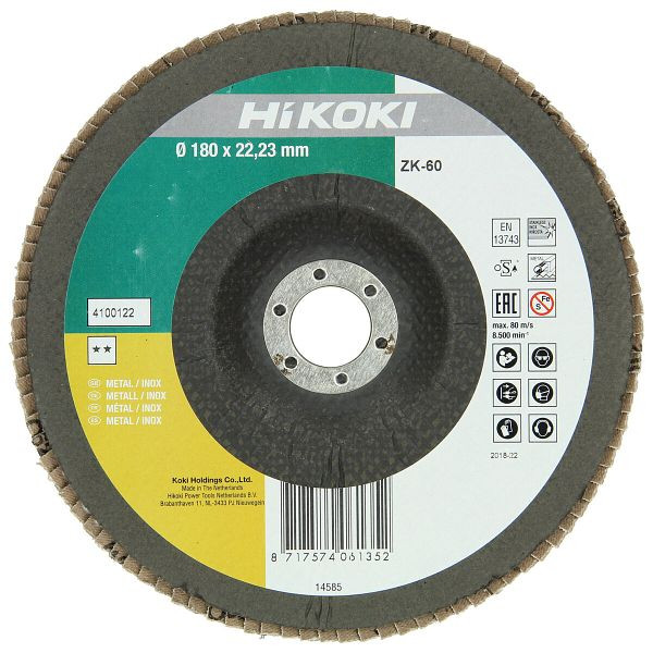 HiKOKI Lamellenschleifteller 180 mm P 40, ZK, gekröpft, 4100121