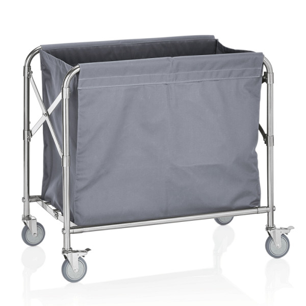 WAS Wäschewagen, klappbar, 1 Wäschesack, 200 Liter, 85 x 45 x 85 cm, Edelstahl, 4414200