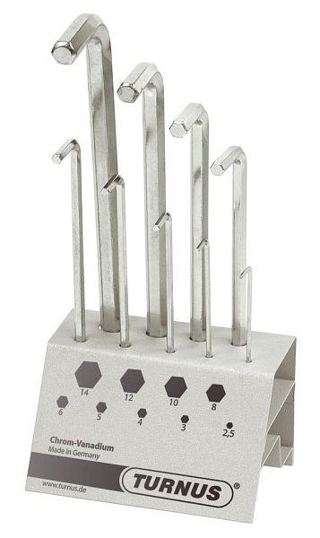 KUKKO Verkaufs- und Werkstattständer ISO 2936 lang, Außensechskant: 2,5; 3,0; 4,0; 5,0; 6,0; 8,0; 10,0; 12,0; 14,0 mm, 204-909