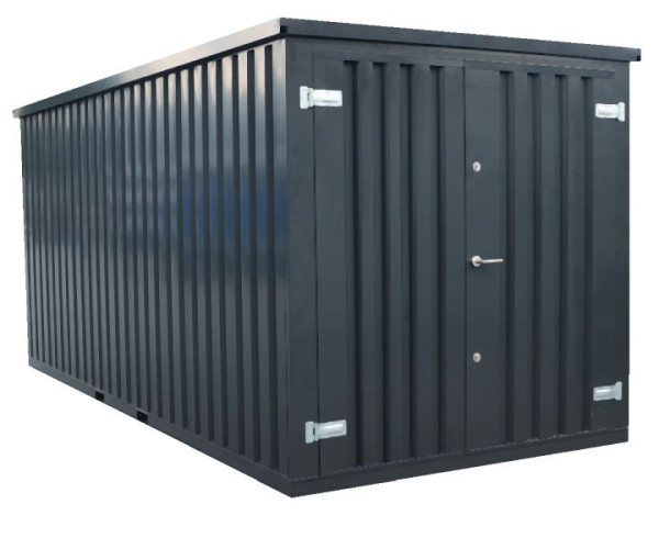 LagerContainerXXL 5 Meter Lagercontainer RAL7021 mit Doppeltür, A8231