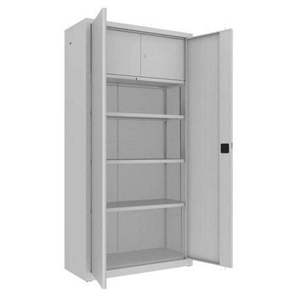 Eurobox Flügeltürenschrank, 3 Fachböden + Wertfach, 1.990 x 1000x 435 mm, 0602-050204