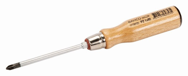 Bahco Schraubendreher, Holzgriff, PZ-2, 220 mm, 9778PZD-2