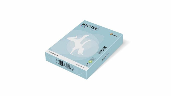 MAESTRO COLOR Kopierpapier, A5, 80g/m², 500 Blatt, eisblau, 9417-OBL70AH80B