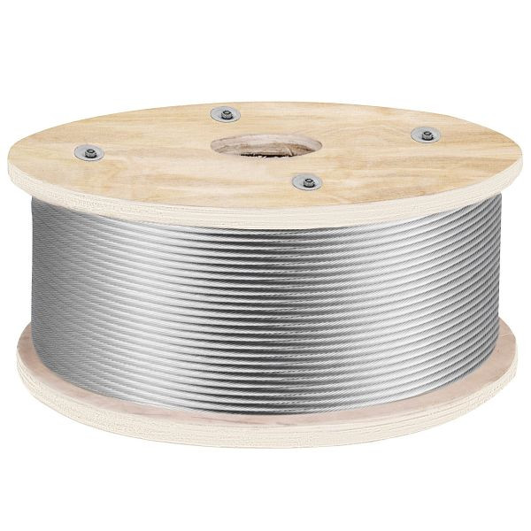 VEVOR 152mx4,8mm Drahtseil 1x19-Konstruktion T316 Edelstahl Polierte Oberfläche 1905,1kg Bruchfestigkeit für Wäscheleinen, GSS1X19-4.8MM152MV0