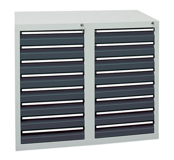 stumpf Schubladenschrank Serie STS 410, RAL 7035/7016, 16 Schubladen (16x100 mm), 7102171