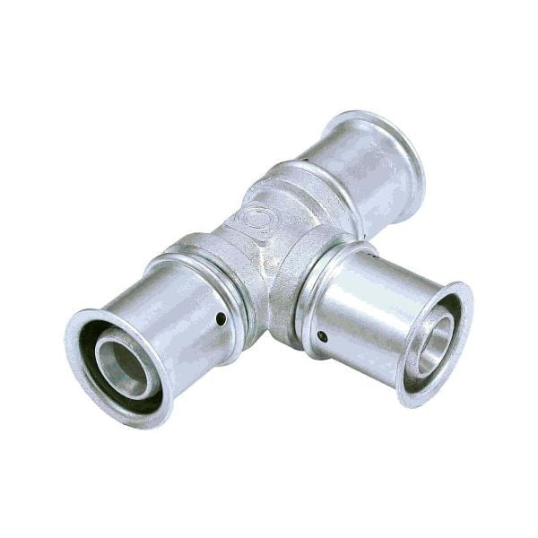 Multitubo Metall-Press-T-Stück 25x25x25mm, Messing verzinnt 25040, 108130