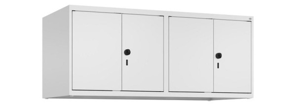 C+P Schrankaufsatz Classic PLUS, C Aufsatzschrank Classic PLUS, 4 Abteile, 500x1200x500mm, 9016/9016, Drehriegel, 080092-40 S10014
