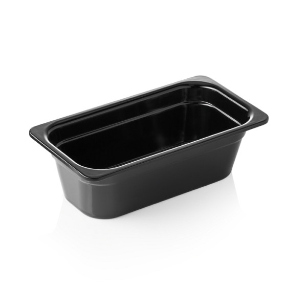 WAS GN Behälter GN 65 BLACK 1/3-100 mm, schwarz, Melamin, 6513101