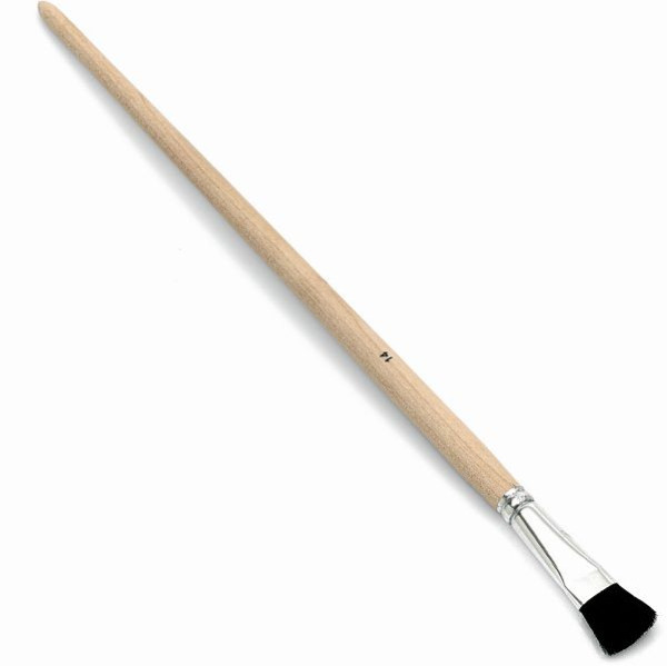 Nölle Gussowpinsel Rindshaar Größe 04, reines Rindshaar Zwinge Weißblech, VE: 12 Stück, 60804