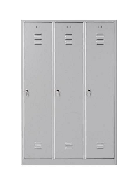 Mades Garderobenschrank 3-türig grau, SD1077330grA