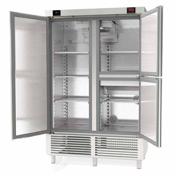 Vaiotec TOPLINE Reifeschrank Dry-Ager 2 Zonen, Edelstahl, Abtropfen und Trocknen, 956 + 245 Liter, Breite: 1370 mm, 11684