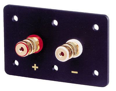 Visaton HIGH-END-TERMINAL mit stabiler Montageplatte und 5-Schicht Supravergoldeten WBT Klemmen mit frei drehbarem Anschlussdruckstück, 5195