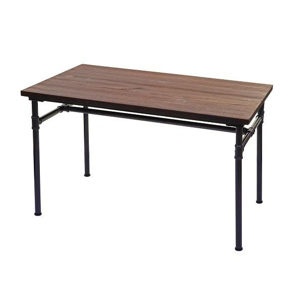 Mendler Esstisch HWC-H10b, Tisch Bistrotisch, Metall Ulme Holz Industrial Gastronomie FSC schwarz-braun 120x70cm, 72486