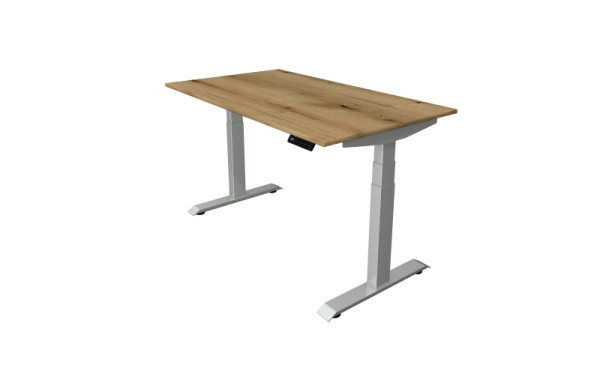 Kerkmann Sitz-Stehtisch B 1400 x T 800 mm, elektrisch höhenverstellbar von 640-1290 mm, Eiche, (Montage), 10041055-1