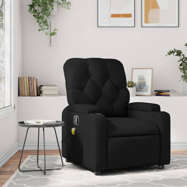 vidaXL Massage-Relaxsessel, Kunstleder, Schwarz, 3205676
