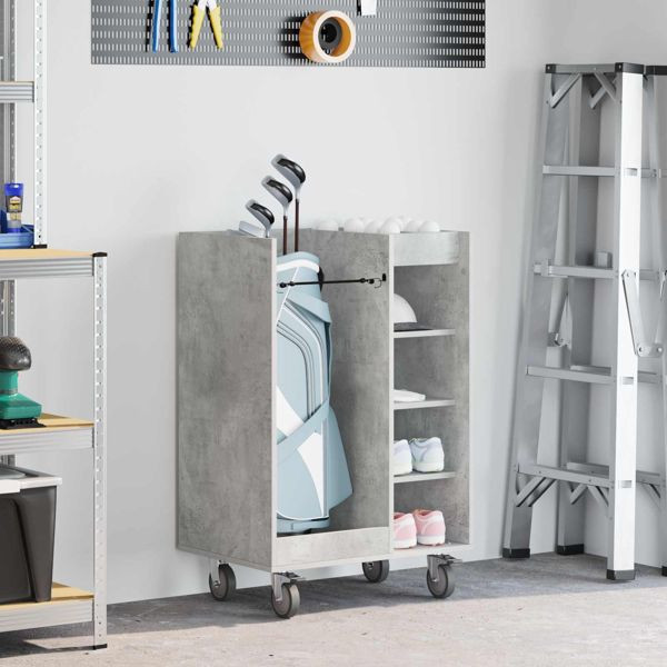 vidaXL Golf Schrank Mit Rad Uni Beton Grau 65 x 45 x 98 cm, 899450