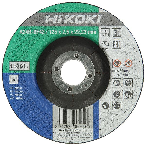 HiKOKI Trennscheibe 115x2,5x22,23 mm, Stahl, gekröpft, F42, 4100206