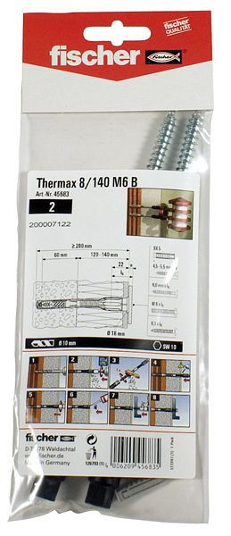 Fischer Thermax 8/140 M6 B, VE: 5 Stück, 45683