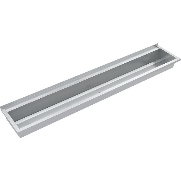 KWC Waschrinne, PLANOX, Edelstahl, Wandmontage, 2400x210x442 mm, mit Armaturenbank, 2030043789