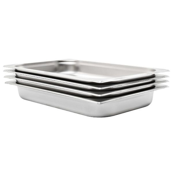 vidaXL Gastronormbehälter 4 Stück GN 1/1 65 mm Edelstahl, 50880