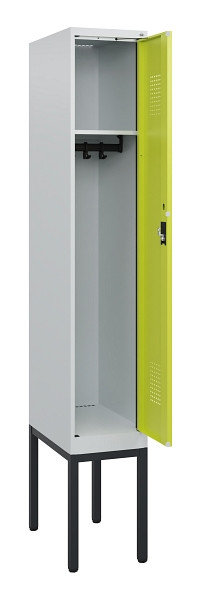 C+P Spind Evolo PLUS, Gestell, 1 Abteil, 1950x300x500mm, 7035/0024, Zylinderschloss, 0490305-10 S10042