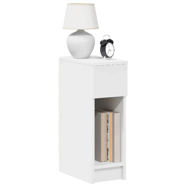 vidaXL Nachttisch mit Schublade Weiß 20x36x60 cm, 858695