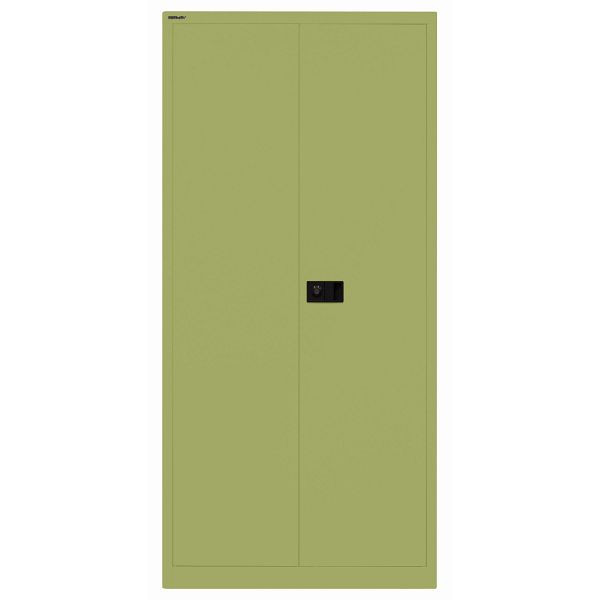 Bisley Flügeltürenschrank UNIVERSAL, 4 Fachböden für 5 Ordnerhöhen, Breite 914 mm, Tiefe 500, mit verzinkten Fachböden, 604 grün, HC782S4G604