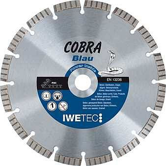 Iwetec Diamant-Trennscheibe Cobra Blau, ø 125 mm / 22,23 mm Bohrung, 685131