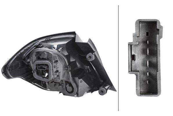 HELLA Heckleuchte, Glühlampe, äusserer Teil, für u.a. Citroën C4 II (B7), ECE, für Rechtsverkehr, links, 2SD 354 833-031