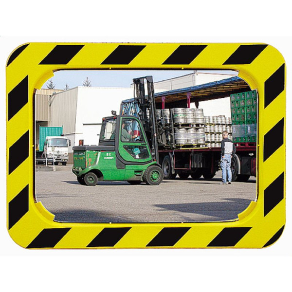 Stein HGS Industriespiegel Vialux®, eckig, 600x400mm /Polymir®, ca. 9m/11 kg/ 3 Jahre Garantie, auf die Funktion (Spiegelglas, Rahmen, Halterung), 32831