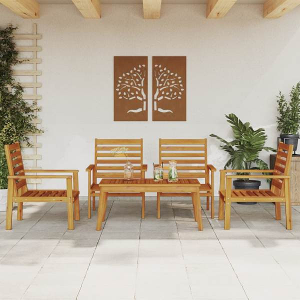 vidaXL 5-tlg. Garten-Lounge-Set Massivholz Akazie, 3211803