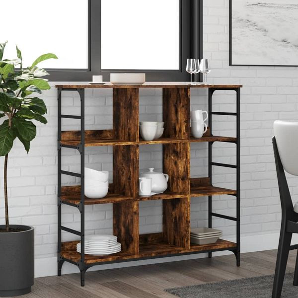 vidaXL Sideboard Räuchereiche 102x32x103,5 cm Holzwerkstoff, 837729