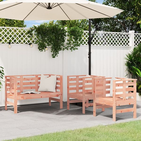 vidaXL 3-tlg. Garten-Lounge-Set Massivholz Douglasie, 825147